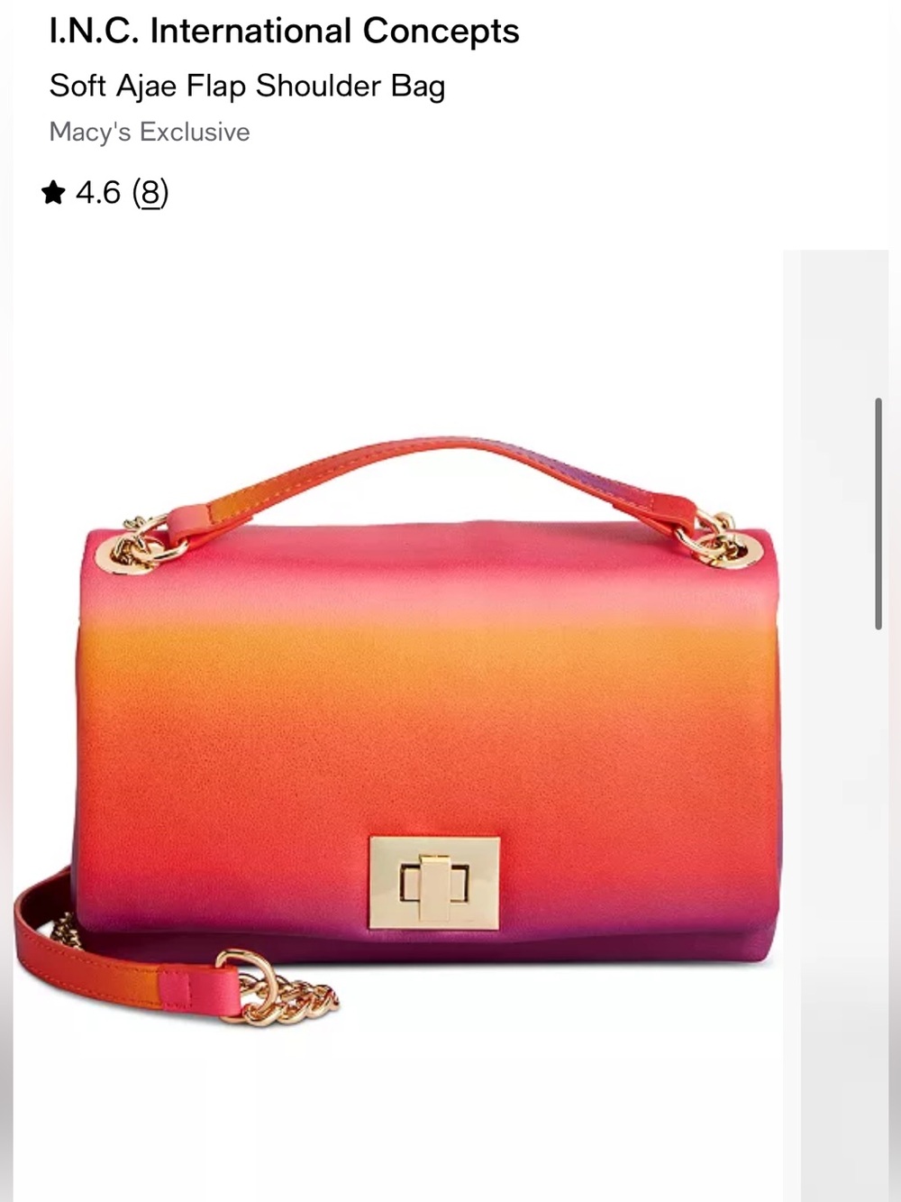 I.N.C International Concepts - Soft Ajae Flap Shoulder Bag (new, never used) - Picture 6 of 12
